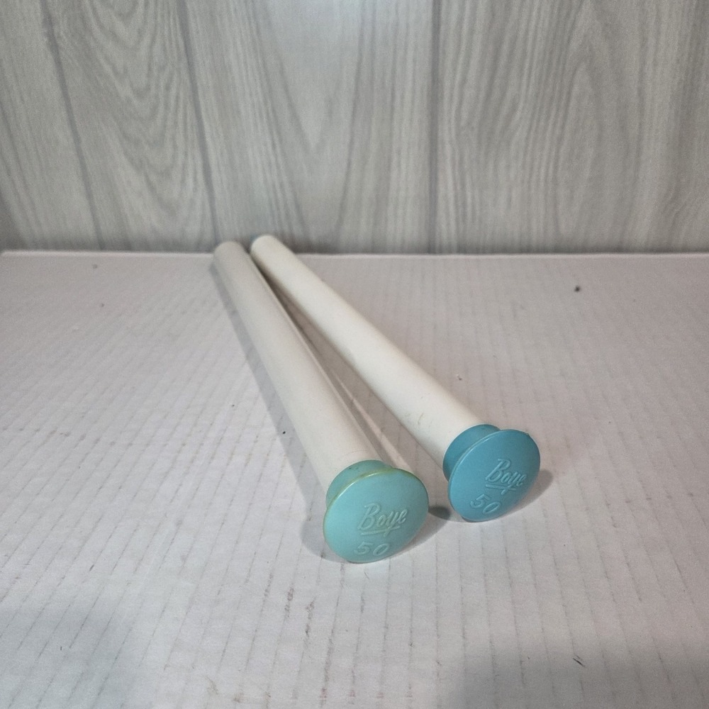 2 Vintage Boye Size 50 Knitting Needles BROOMSTICK LACE PINS-Craft-Set